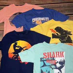 Lot of 5 boys t-shirts, the Childrens place, sz 5/6